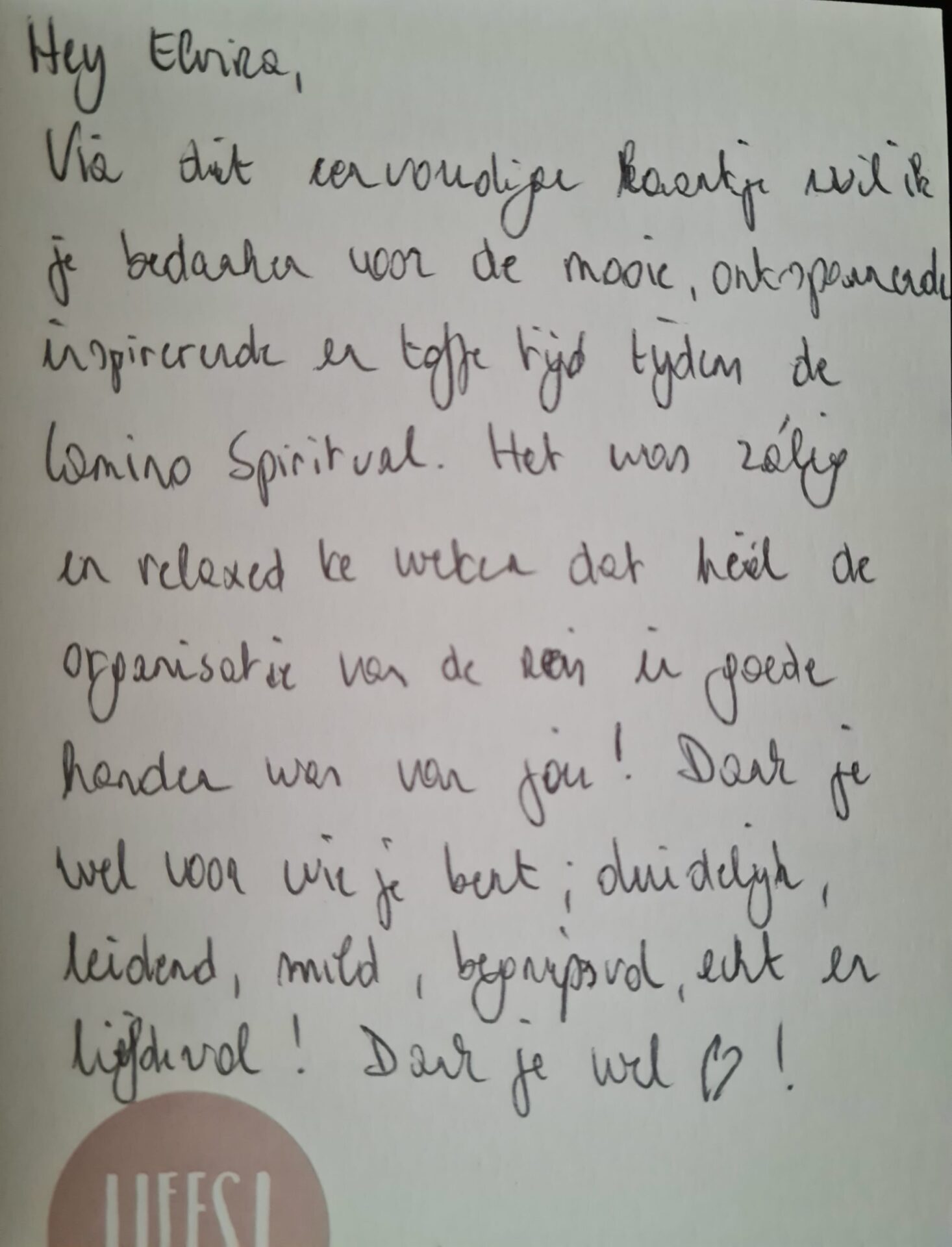 Camino Spiritual testimonial
